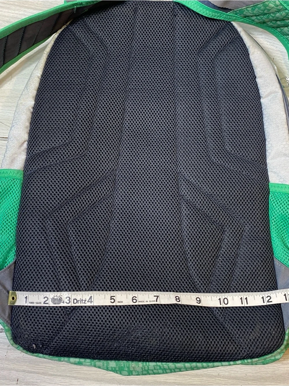 Adidas LoadSpring Gray & Green Geometric Pattern Backpack Rucksack Mesh Pockets